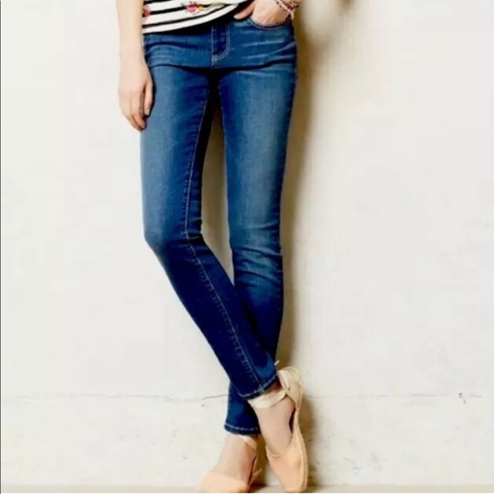 Anthropologie DL1961 Farrow Skinny High Rise Instasculpt Crop in Kasson Size 30